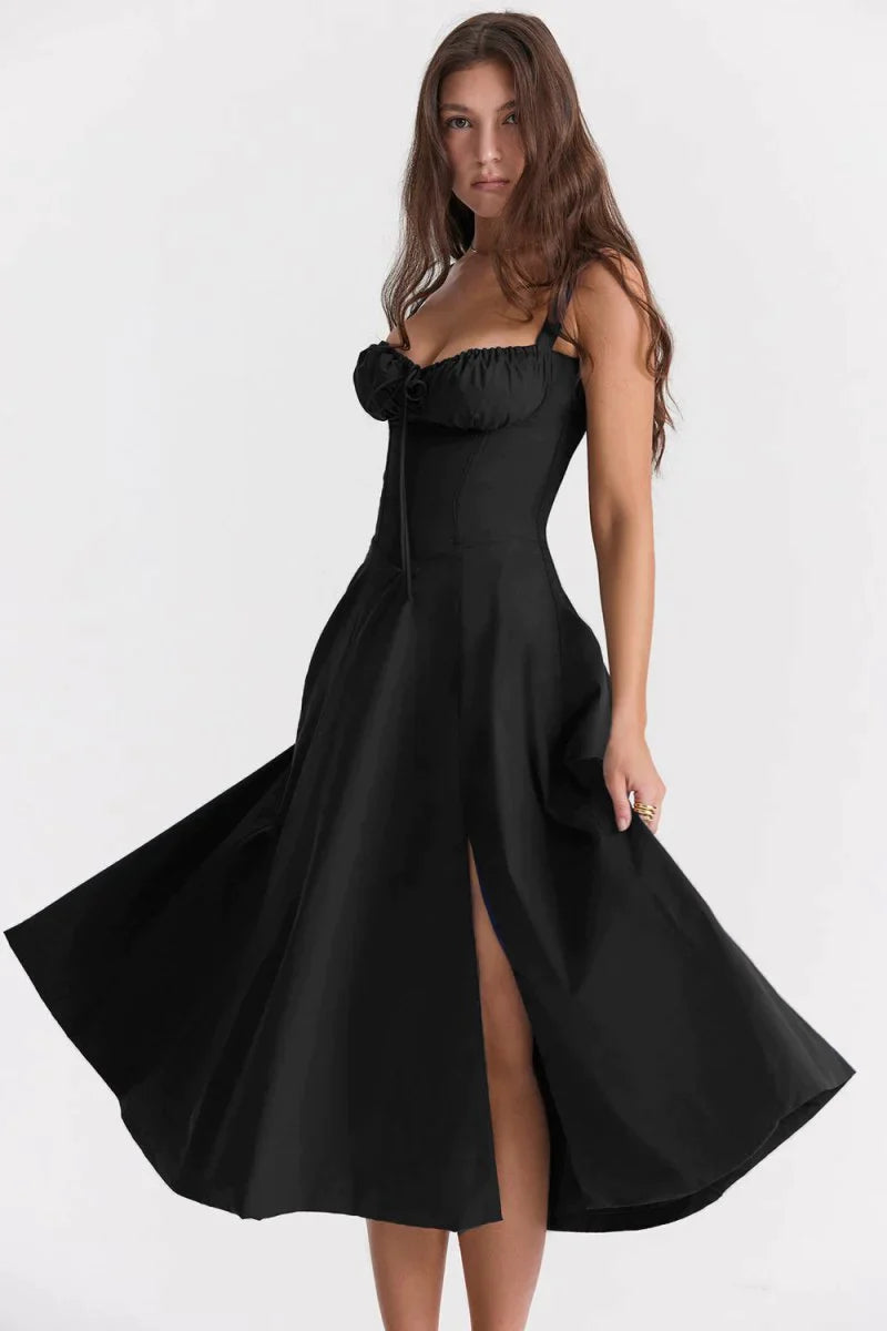 Vestido Linda | Vestido Midi Modelador com Corset